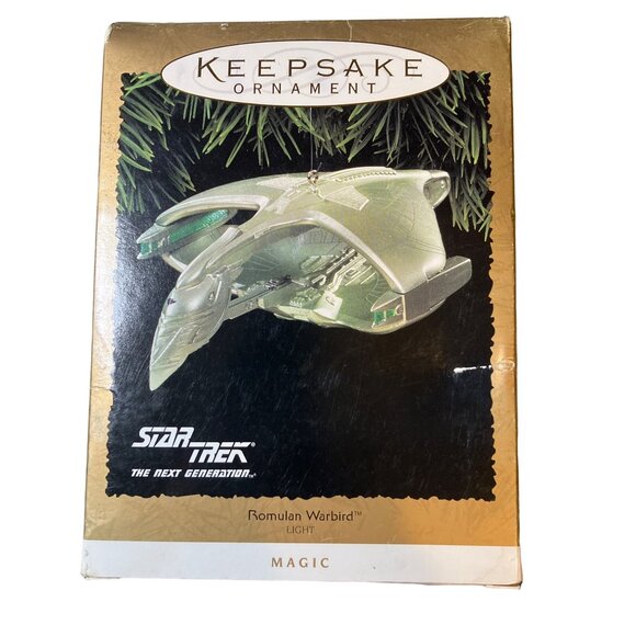 Hallmark Magic Ornament—-Star Trek Romulan Warbird Lighted - Picture 1 of 12